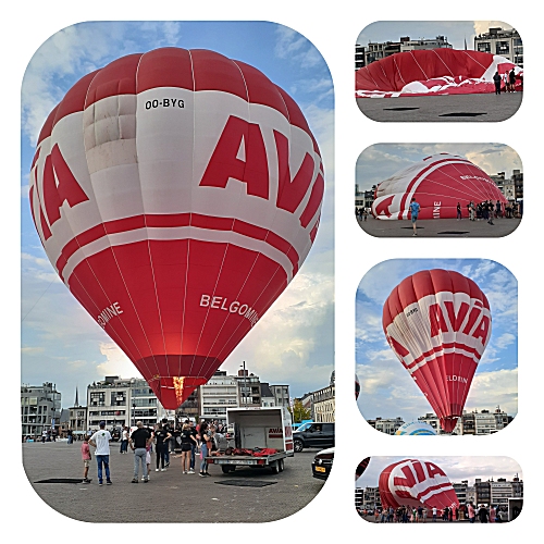 luchtballon opblazen tot grote hoogte