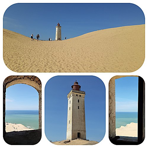 vuurtoren in het zand